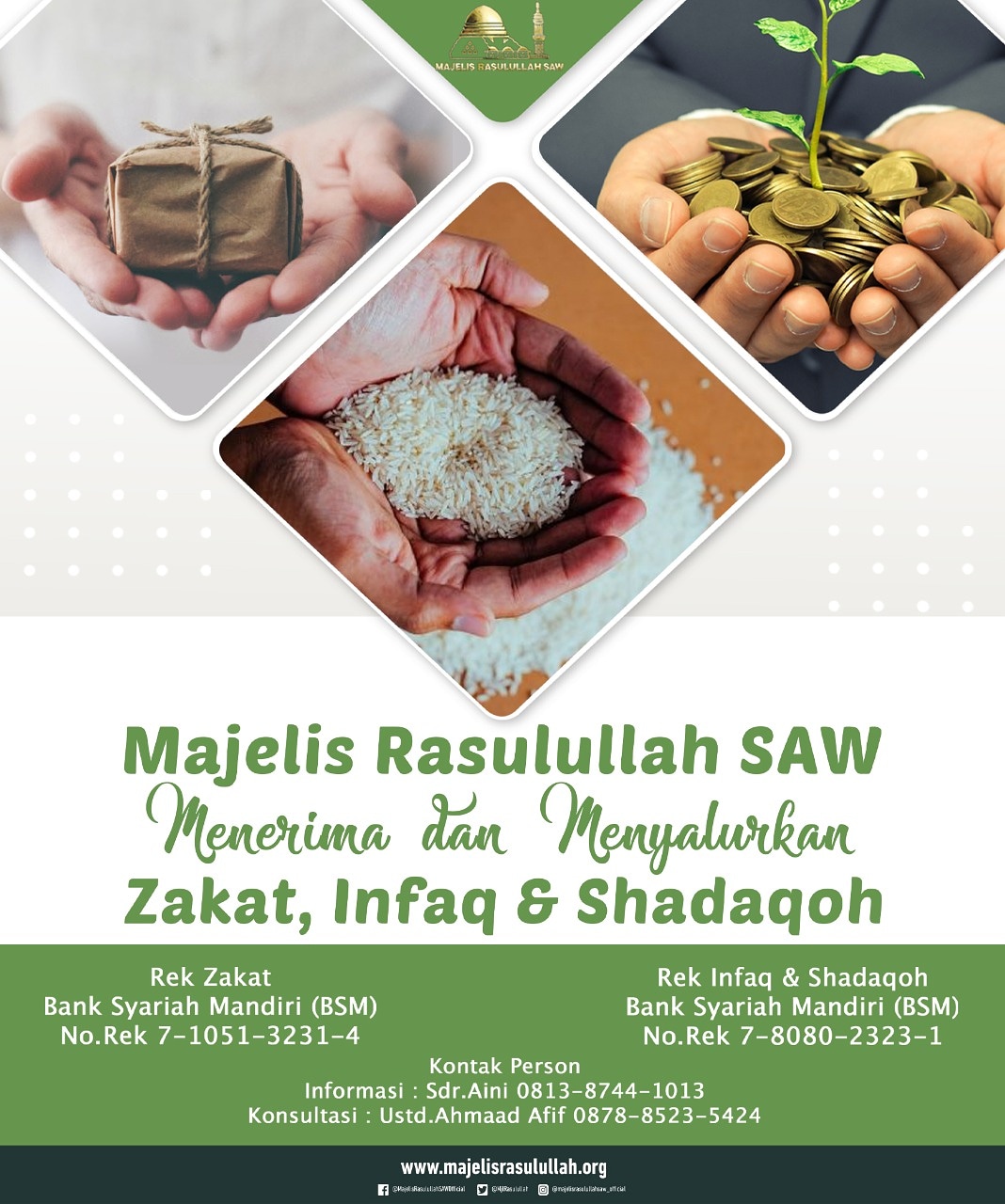 ZAKAT, INFAQ & SADAQOH, MAJELIS RASULULLAH SAW
