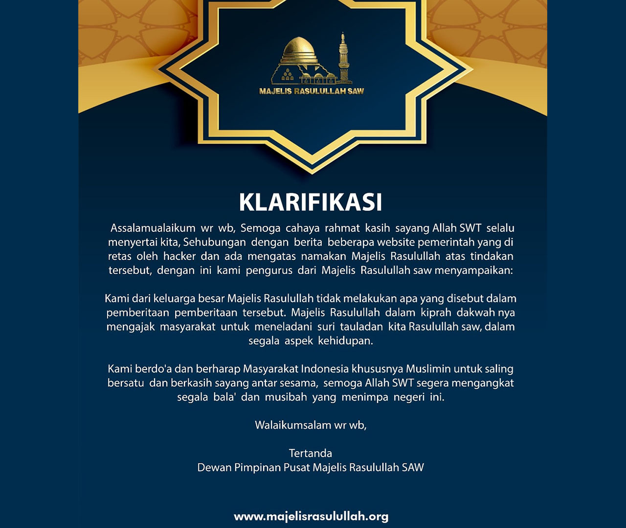 Klarifikasi Pemberitaan